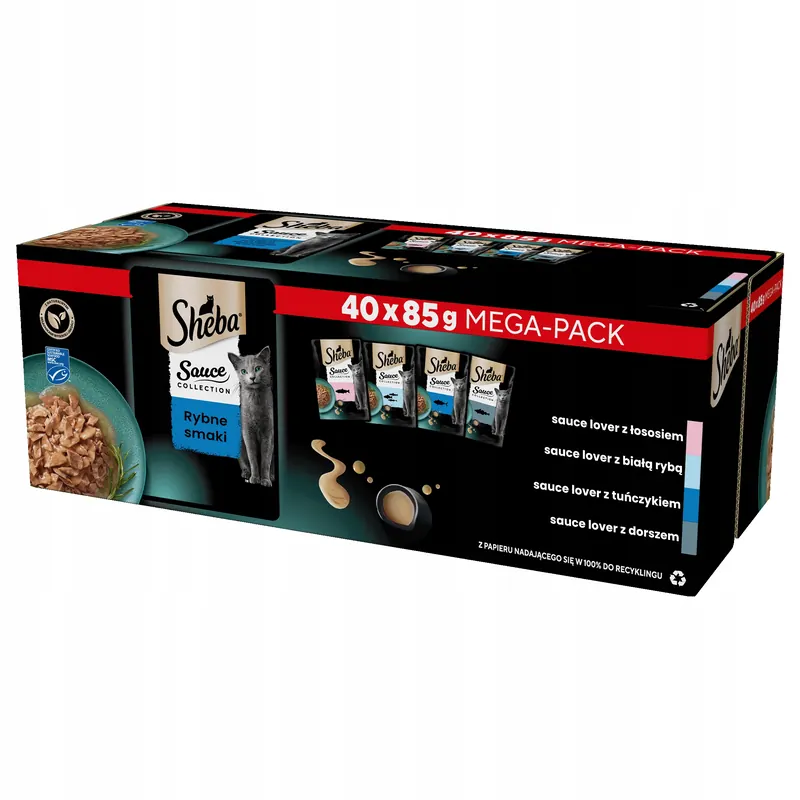 Saszetki Sheba Sauce Collection Rybne Smaki W Sosie 40X85G