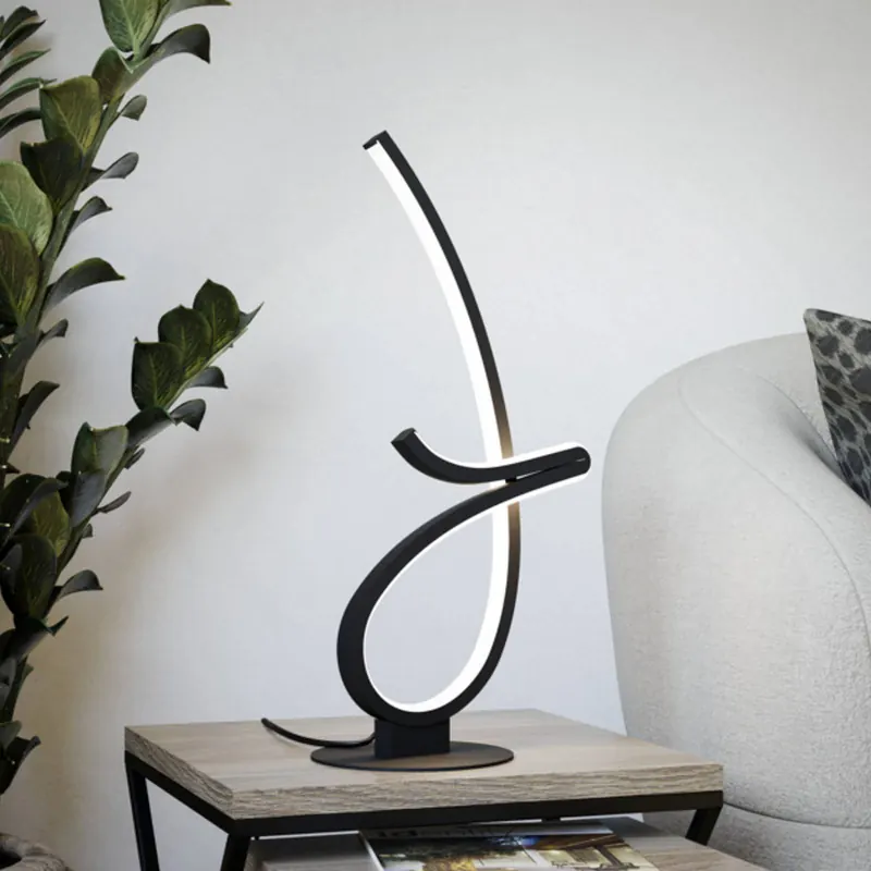 Lampa stołowa LED EGLO CARDONCITO, czarna, wysokość 46 cm, CCT