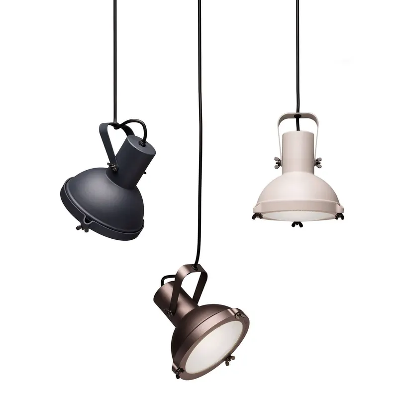 Lampa wisząca Nemo Projecteur 165, brąz mokka