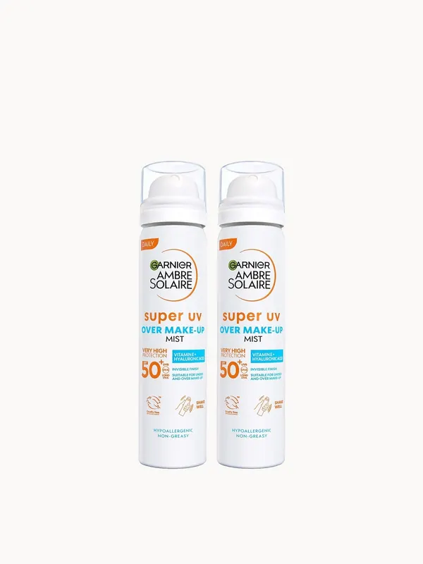 Garnier Ambre Solaire Over Makeup Super UV Protection Mist SPF50+ 75ml Duo
