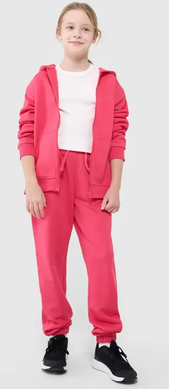 4F bluza rozpinana dla dziewczynki 4FJWSS25TSWSF1853 różowa (164)