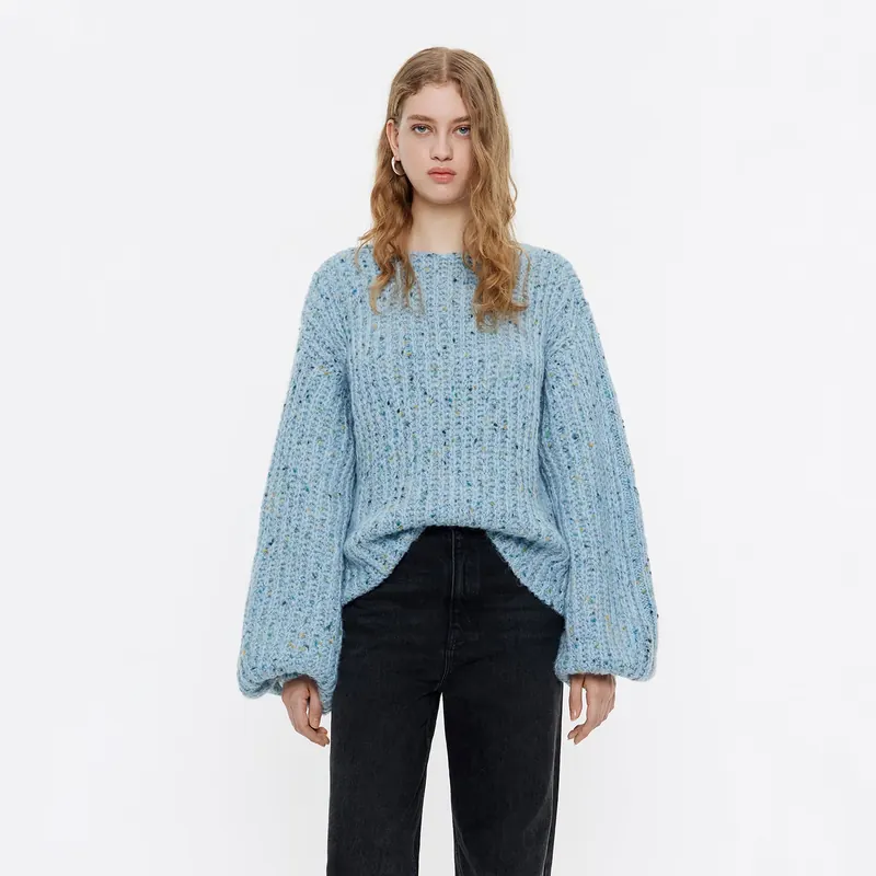Sweter oversize jasnoniebieski