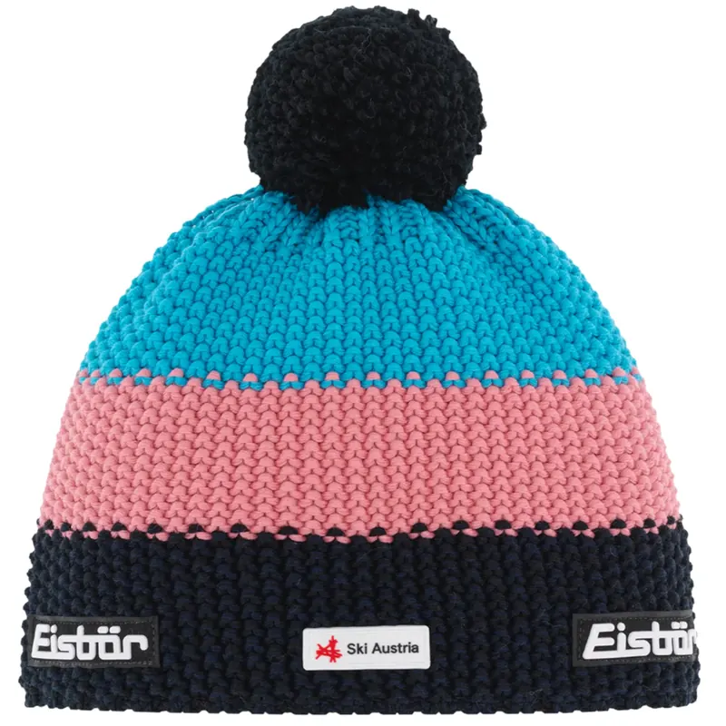 Eisbar Star Pompon MU SKA E33140-450, Unisex, Czarne, czapki, Merino, rozmiar: One size