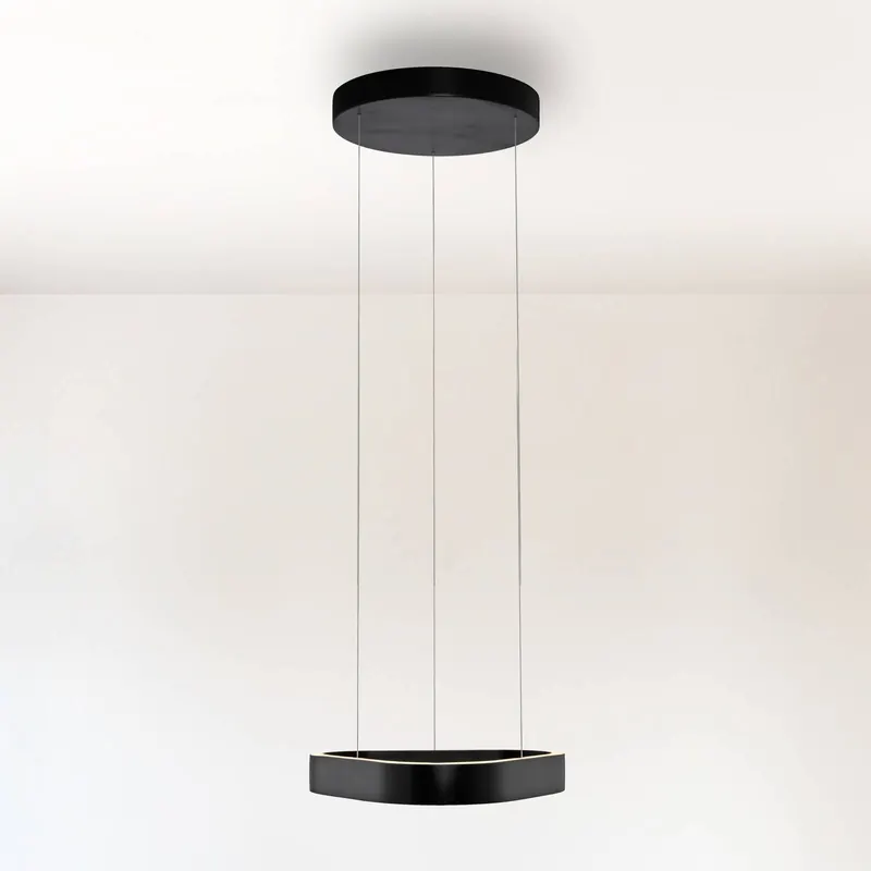 Paul Neuhaus lampa wisząca LED Q-Stretto, czarna, 40,8 cm