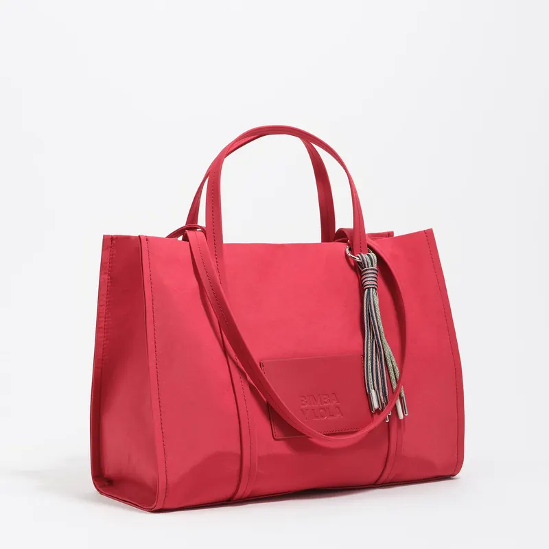 Torebka shopper duża nylon czerwona