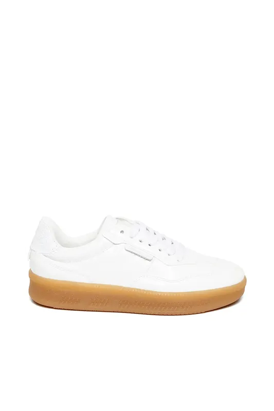 Steve Madden Euphoria Sneakers White Croco Maat: 42 | Sneakers Outlet | Dames | Bruin