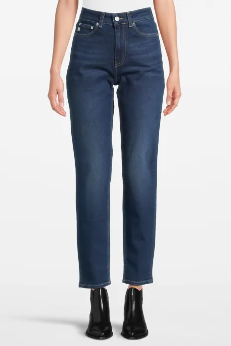 Mud Jeans Mams Stretch Tapered - True Indigo Maat: W33L30 | Slim Jeans Outlet | Dames | Blauw