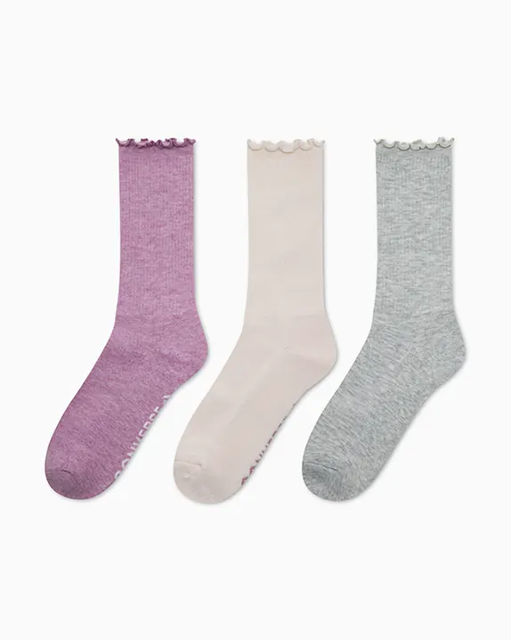 3-Pak Skarpetek Lettuce Cuff Crew