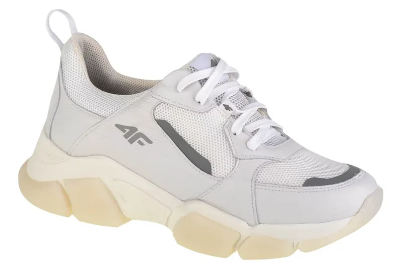 4F Wmn's Casual H4L-OBDL254-10S, Damskie, Białe, buty sneakers, skóra licowa, rozmiar: 38
