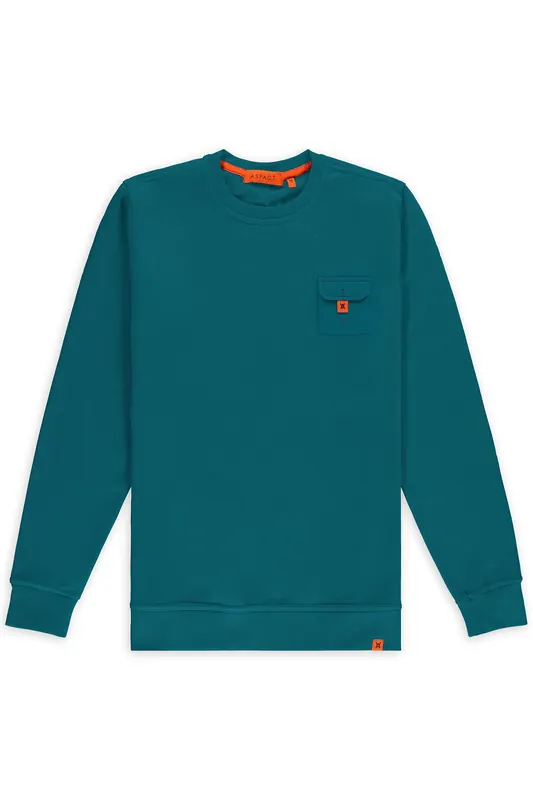 Aspact Cis Crewneck Blue Maat: S | Sweaters Outlet | Unisex | Blauw