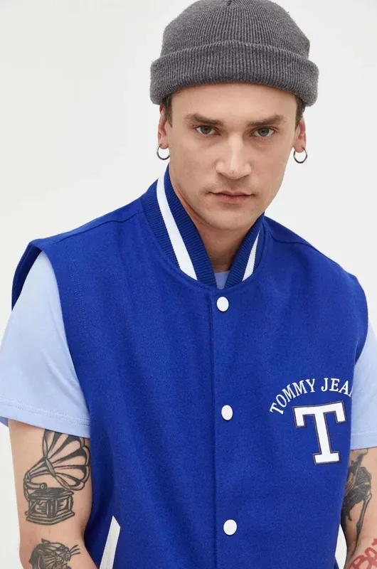 Tommy Jeans bezrękawnik z domieszką wełny