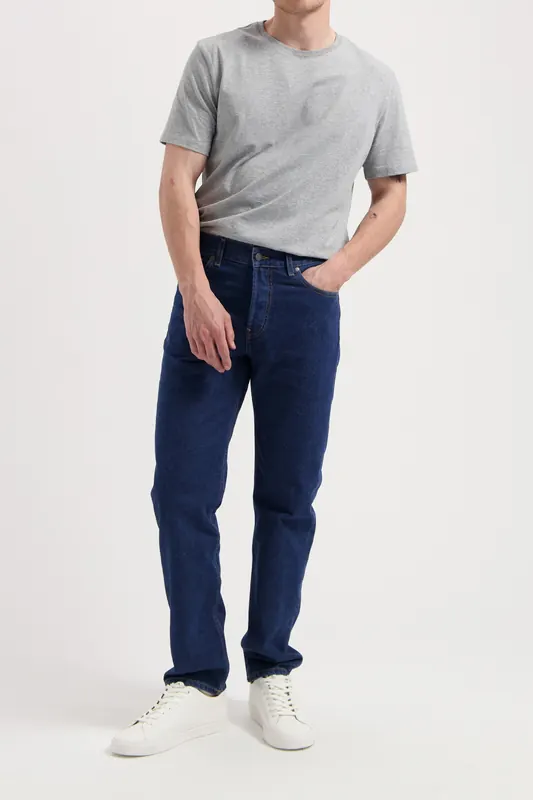 Mud Jeans John Mid Straight Stone Indigo Maat: W36L34 | Straight Jeans Outlet | Heren | Blauw