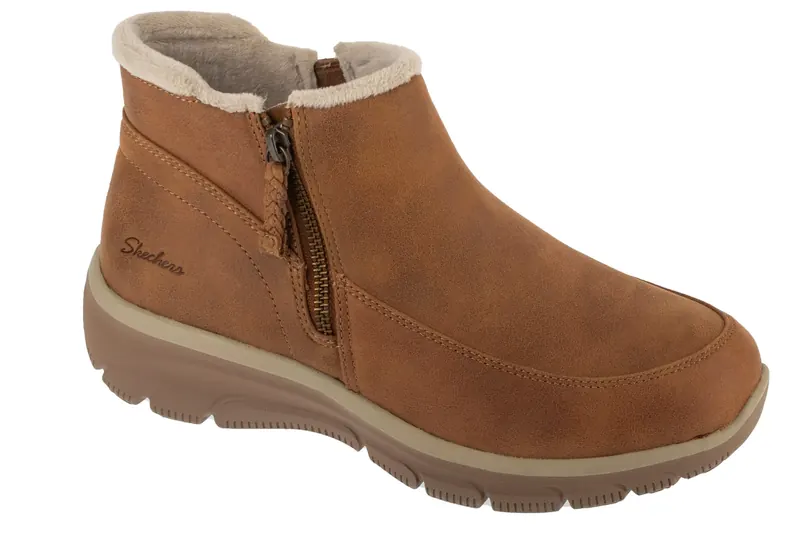 Skechers Easy Going - Into Fall 168031-CSNT, Damskie, Brązowe, buty zimowe, skóra syntetyczna, rozmiar: 41