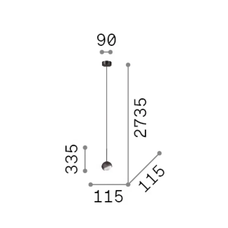 Żyrandol IDEAL LUX Bloom, średnica 12 cm, mosiądz, metal/szkło