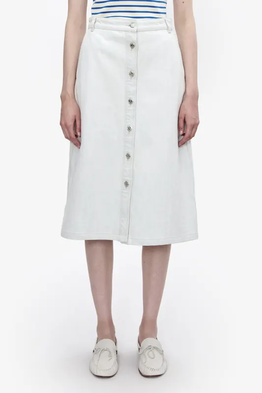 A.P.C. Skirt Long Sky Blue Maat: 42 | Spijkerrokken Outlet | Dames | Ecru