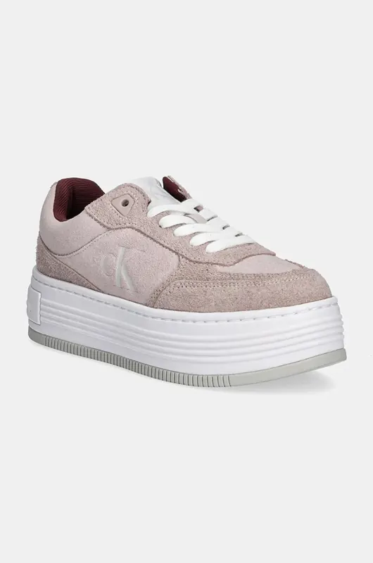 Calvin Klein Jeans sneakersy zamszowe BOLD PLATF LACEUP LOW MG SUEDE