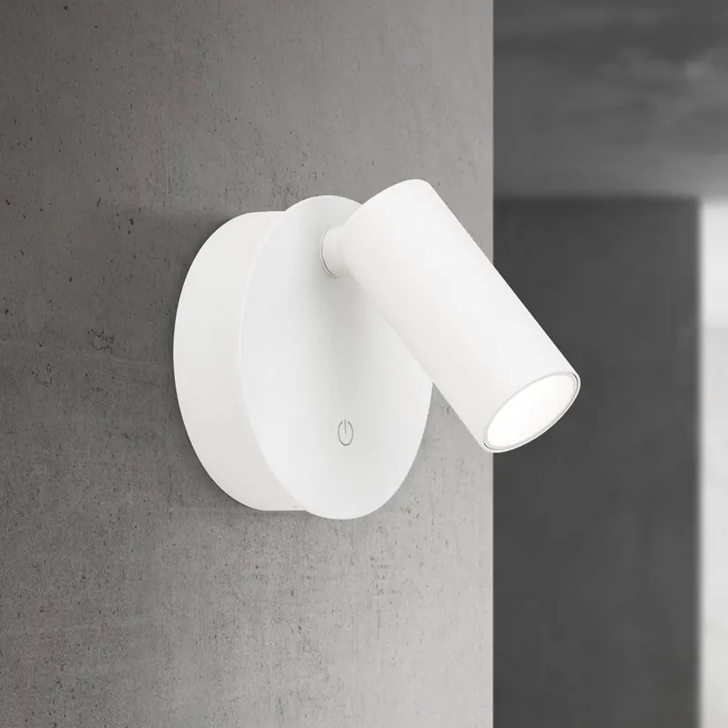 Ściemniany kinkiet LED Luxy, biały, aluminium, CCT, ściemniacz