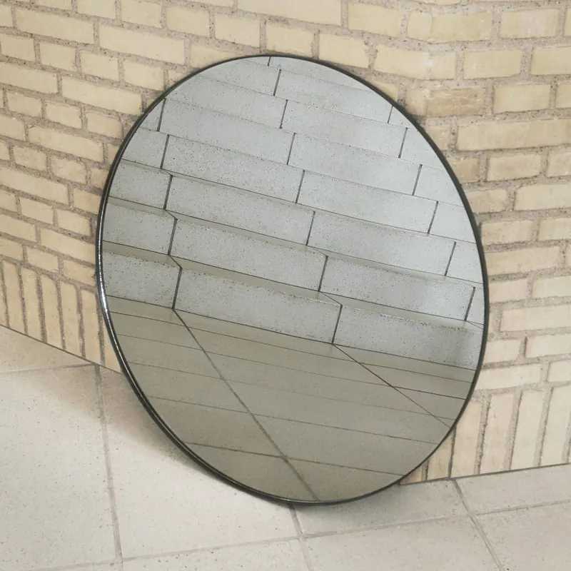 AYTM Lustro Circum, przezroczyste / czarne, Ø 70 cm, szkło, drewno MDF