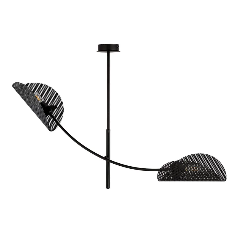 Lampa sufitowa Gladio, czarna, 2-punktowa