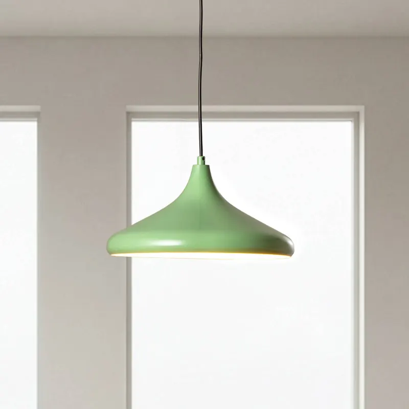 Żyrandol Eysan, miętowo-zielona, metal, Ø 35 cm, E27