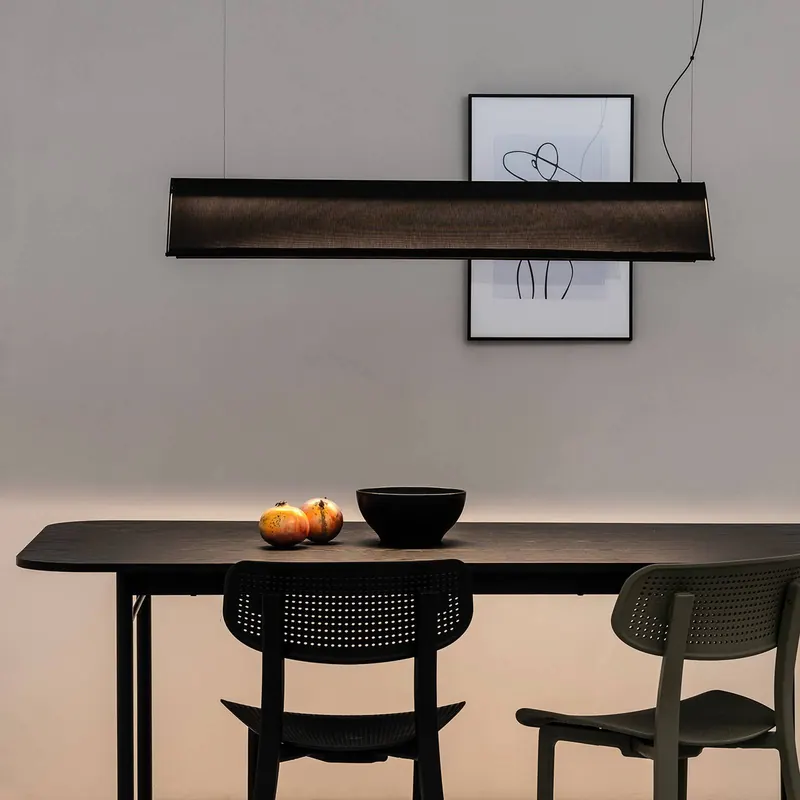 Lampa wisząca LED Ludovico Surface, 115 cm, czarna