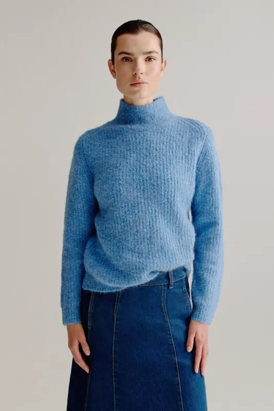 Josephine & Co Aurora Sweater French Blue Maat: M | Sweaters Outlet | Dames | Blauw