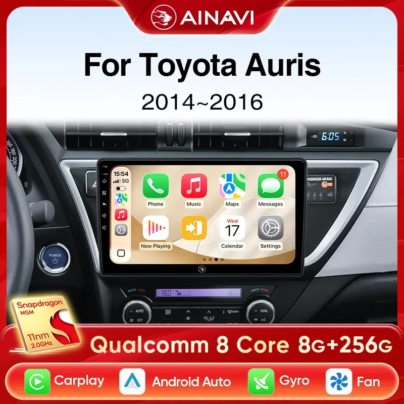 Ainavi Radio samochodowe do Toyota Auris 2013 2014 2015 2016 E160 E170 Corolla Bezprzewodowy Carplay Android Auto Samochodowy odtwarzacz multimedialny 2DIN