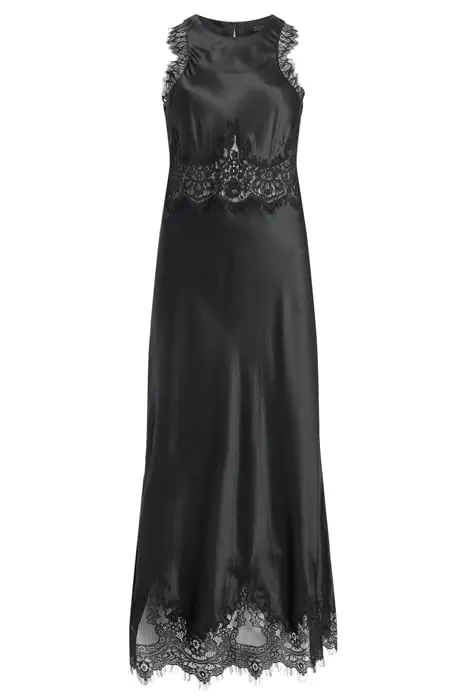 AllSaints Alula Dress Black Maat: 42 | Midi Jurken Outlet | Dames | Zwart