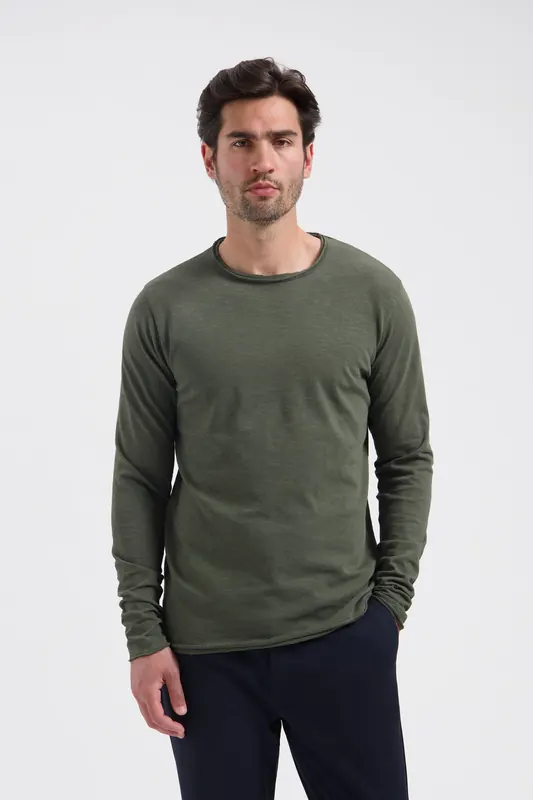 Dstrezzed Ds_newman Crewneck Dark Army Dark Army Maat: M | Basic T-Shirts Outlet | Heren | Groen
