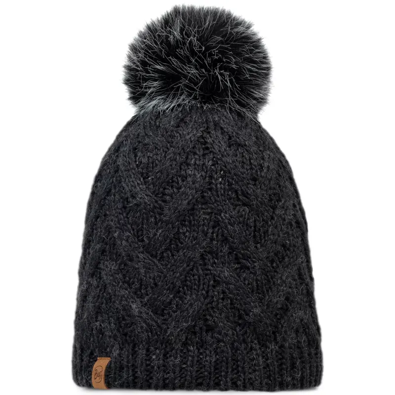 Buff Knitted Fleece Caryn Beanie 13674390110, Damskie, Czarne, czapki, akryl, rozmiar: One size