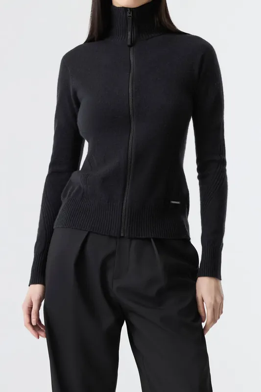 AlphaTauri Fehca V1.y8.02 Flat-knit-jacket Black Maat: XL | Cardigans Outlet | Dames | Zwart