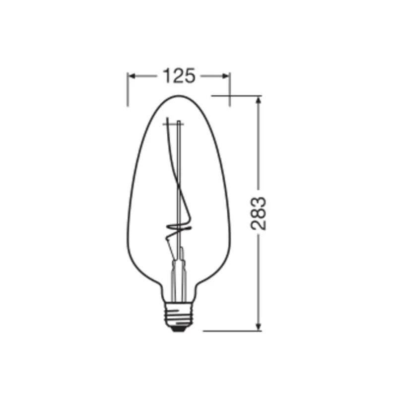OSRAM LED Vintage 1906, C125, żarnik, szary, E27, 4 W, 818