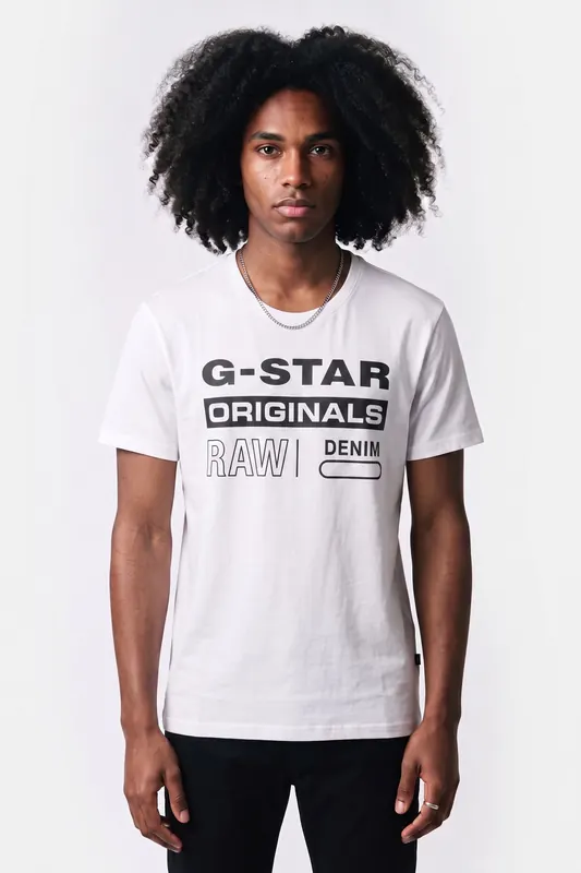 G-Star Originals T-shirt White Maat: L | Basic T-Shirts Outlet | Heren | Wit