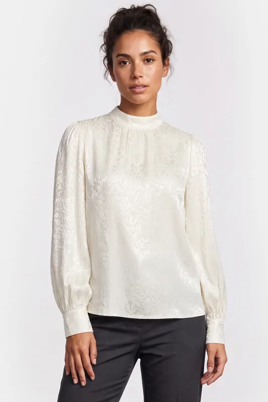 Circle of Trust Diona Blouse Antique White Wavy Maat: L | Longsleeves Outlet | Dames | Wit