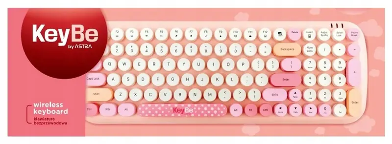 Klawiatura bezprzewodowa Keybe Candy Pink.