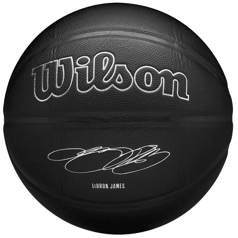 Wilson NBA Player Evergreen Bskt Lebron WZ4026801XB, Unisex, Czarne, piłki do koszykówki, Guma, rozmiar: 7
