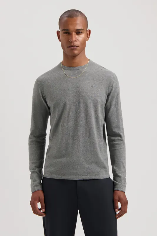 Dstrezzed Ds_gage Crewneck Grey Melange Maat: L | Longsleeves Outlet | Heren | Grijs
