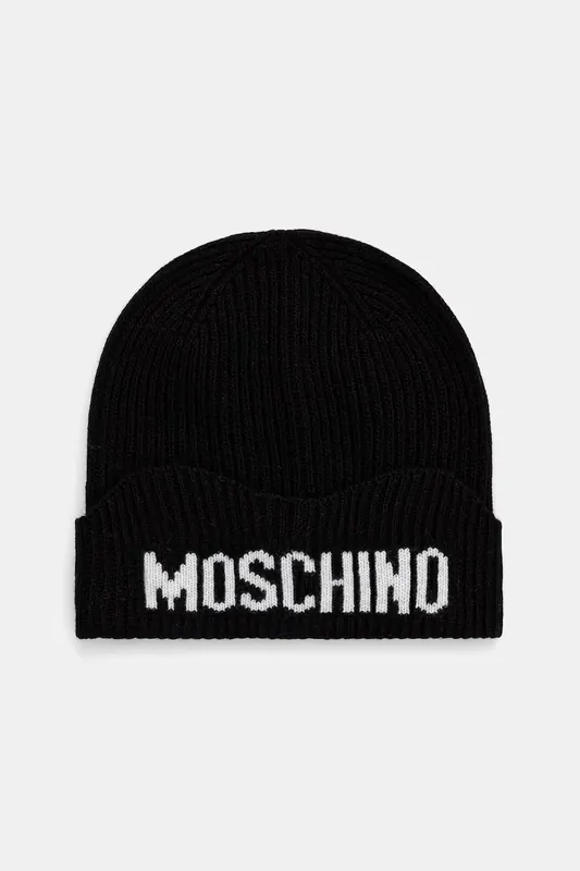 Moschino czapka damska z wełną