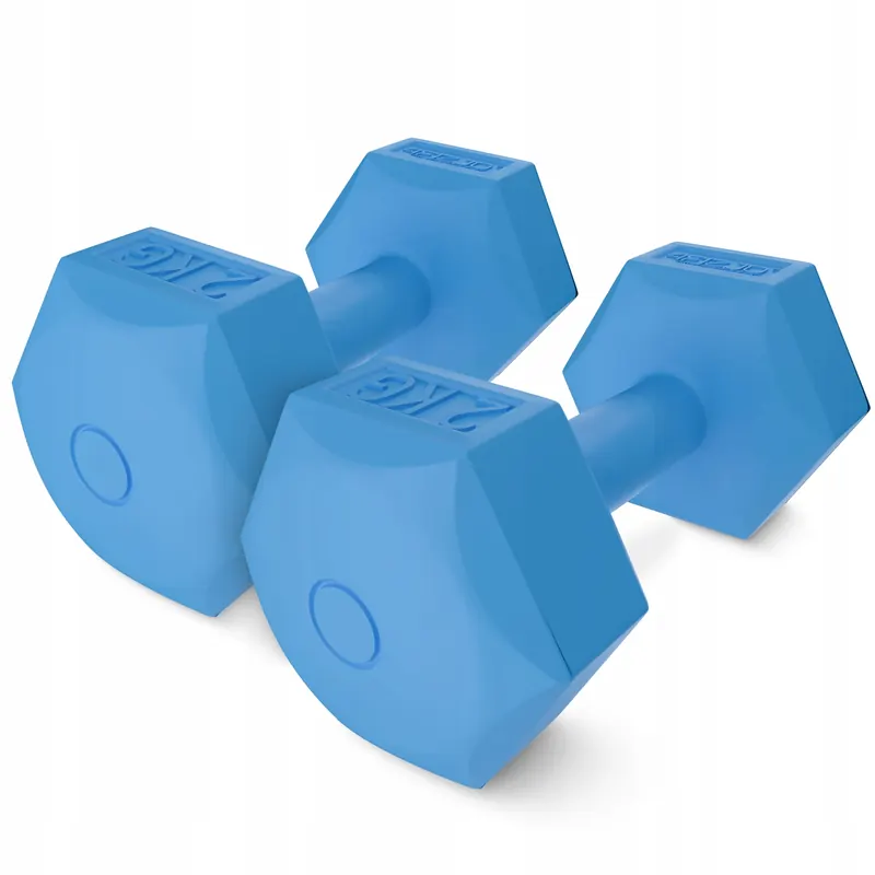 Hantelki Hantle Ciężarki Bitumiczne Zestaw Do Ćwiczeń Fitness 2x2kg 4FIZJO