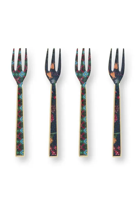 Pip Studio zestaw widelców deserowych Enamelled Berry Blues 4-pack
