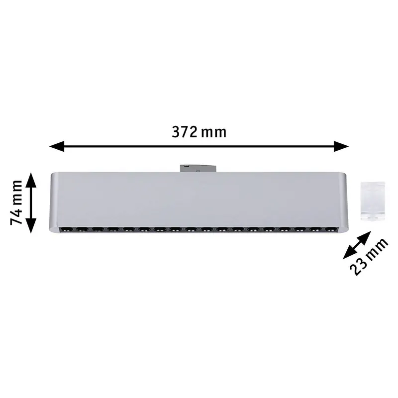 Lampa szynowa LED Paulmann URail Zelos, chrom, 3000 K, 37 cm