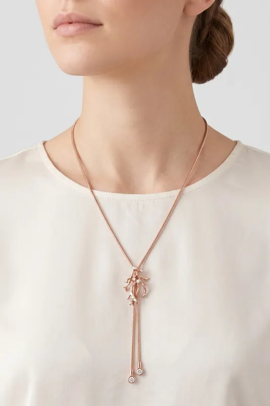 PURELEI Coral Cove Kette Rosegold Maat: OS | Kettingen Outlet | Dames | Blauw