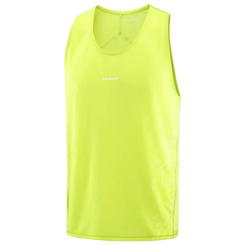 Salomon Sense Aero Graphic LC2758000, Męskie, Żółte, t-shirty, poliester, rozmiar: L