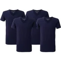 McGregor Premium - Stretch T-shirt - 4-pack Navy Maat: XXL | Basic T-Shirts Outlet | Heren | Blauw