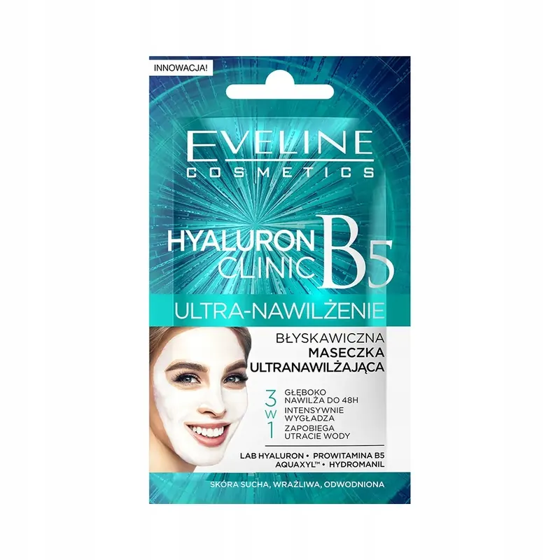 Eveline Cosmetics Hyaluron Clinic Jednorazowa maseczka wygładzająca