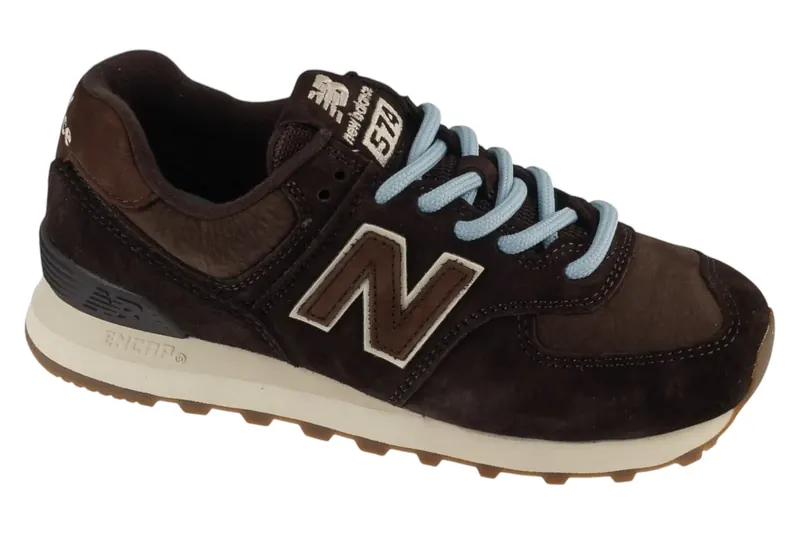 New Balance W57474P, Damskie, Brązowe, buty sneakers, skóra zamszowa, rozmiar: 38