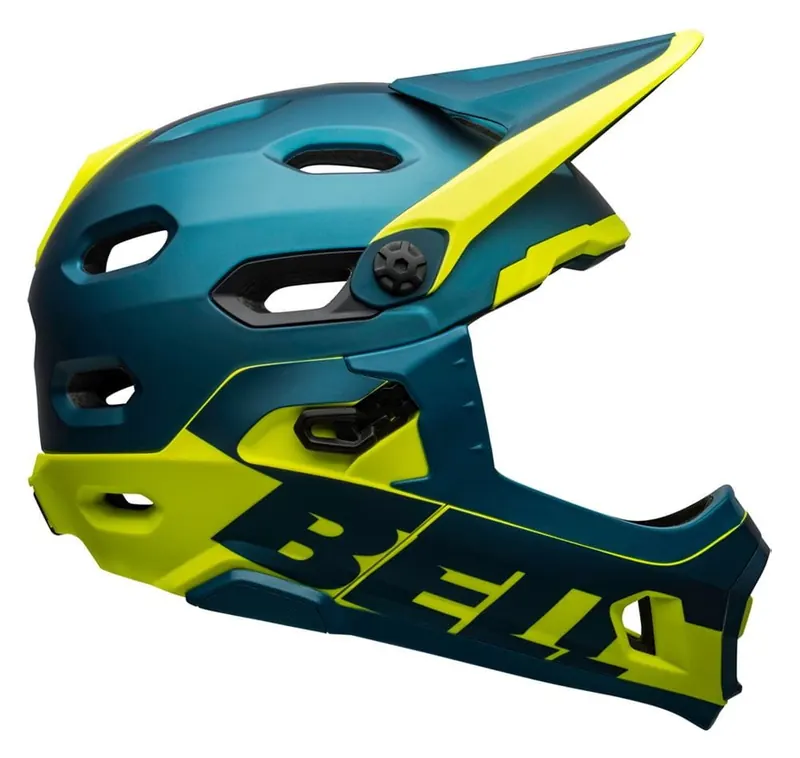 Kask full face BELL SUPER DH MIPS SPHERICAL matte gloss niebieski hi-viz (58-62)