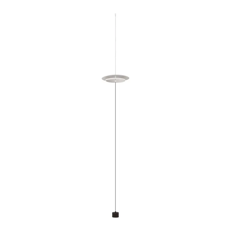 Aluminiowa lampa stojąca LED ze ściemniaczem w matowym białym kolorze (wysokość 370 cm) Olos – Nova Luce