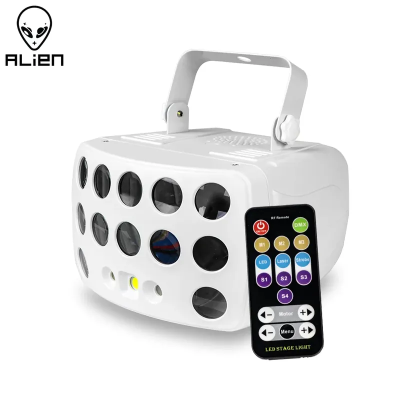 ALIEN Pilot DMX RGBW LED Laser Strobe Disco DJ Beam Spot Stage Lighting Effect Party Dance Club Wedding Butterfly Light