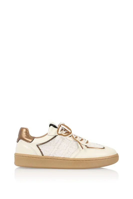 DWRS label Mirabel Teddy Off White / Bronze Maat: 39 | Sneakers Outlet | Dames | Wit